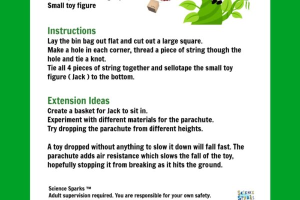 Parachute for Jack (and Beanstalk)