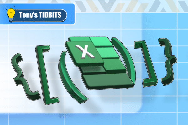 How to use parentheses, square supports and orthopedic devices in Microsoft Excel