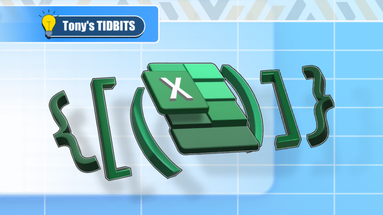 How to use parentheses, square supports and orthopedic devices in Microsoft Excel