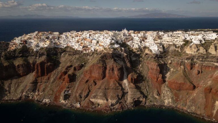 The origin of the Santorini seismic swarm was 4 km below its surface
