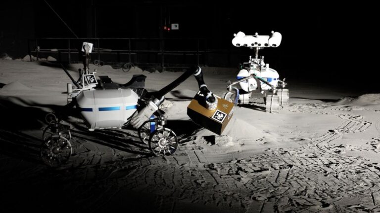 These two lunar rovers used cameras and lasers to search for simulated water ice, and one looks like WALL-E