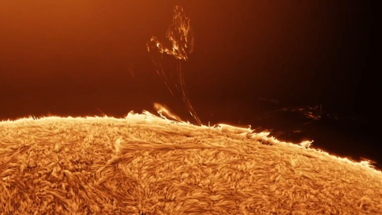 Astrophotographer captures fiery plasma dancing across the sun in stunning close-up video