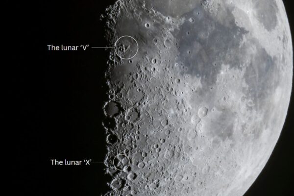 See a colossal ‘X’ and ‘V’ appear on the moon after sunset tonight